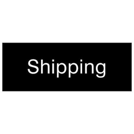 Accuform Shipping, Engraved Plastic, 3 in x 8 in PSG836BK